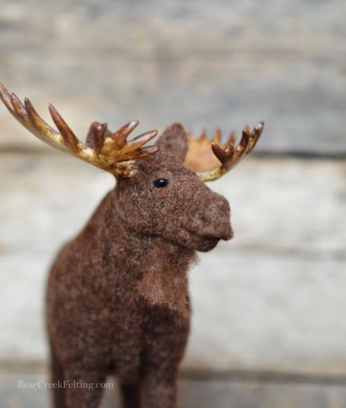 Needle Felted Moose #6 by Teresa Perleberg