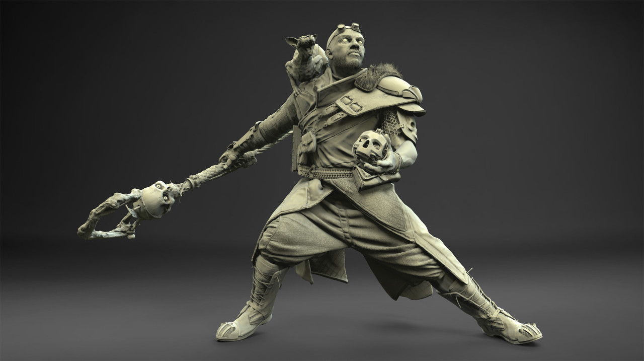 Coeval Necromancer, created by Marco Capellazi using Zbrush, Maya, Keyshot and Marvelous Designer.