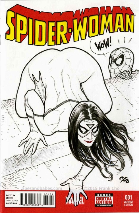 lospaziobianco: 1) Spider-Woman by Milo Manara2) Spider-Woman by Frank Cho3) Spider-Gwen by Frank Ch