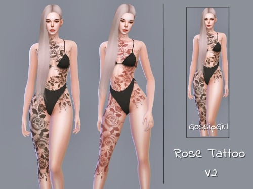 Rose Tattoo V2 *★*――――*★**★*――――*★**★*――――*★**★*――――*★*- works with all skins and overlays - Light