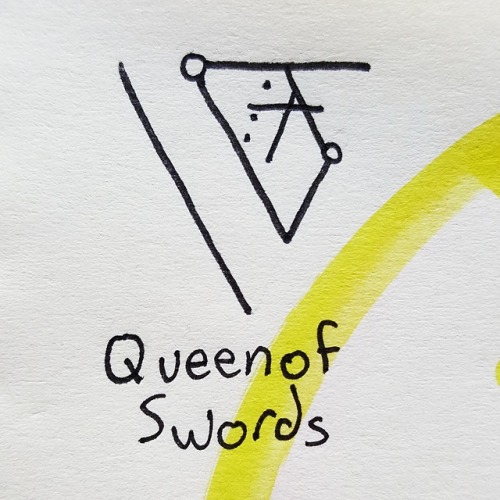 Day 104: April 14, 2018 Minor arcana: Queen of Swords. (Don’t repost or delete this caption. Feel fr