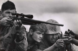 mustseehistory:    U.S. Marine sniper team,