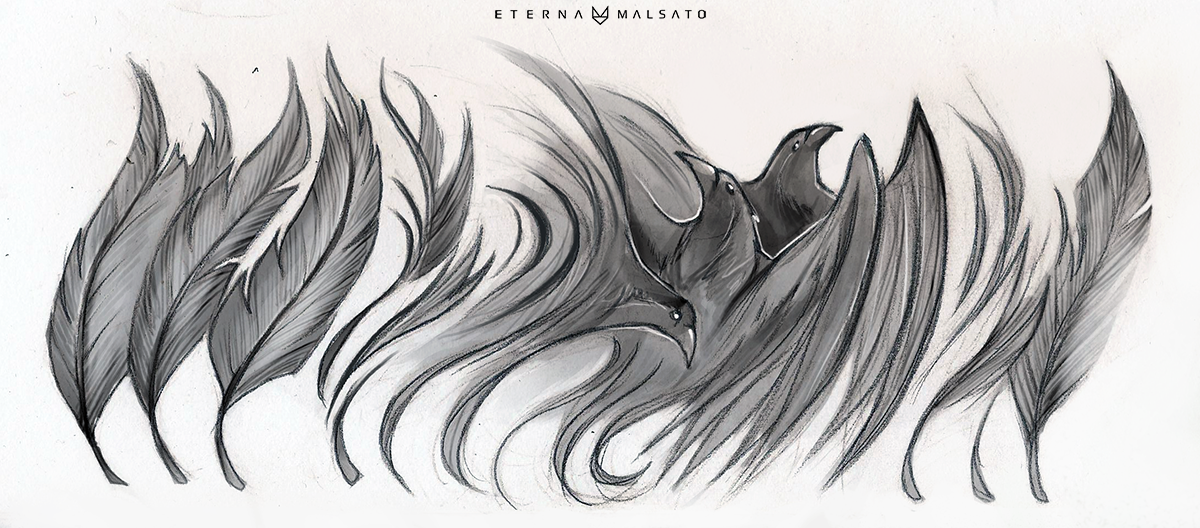 Tattoo design commission for IlytharThis tattoo is meant to close around the wrist