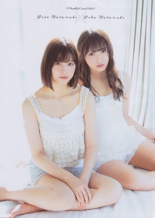 keyakizaka46id: 「Gekkan ENTAME」- W Watanabe (Watanabe Risa &amp; Watanabe Rika reblogged with ti