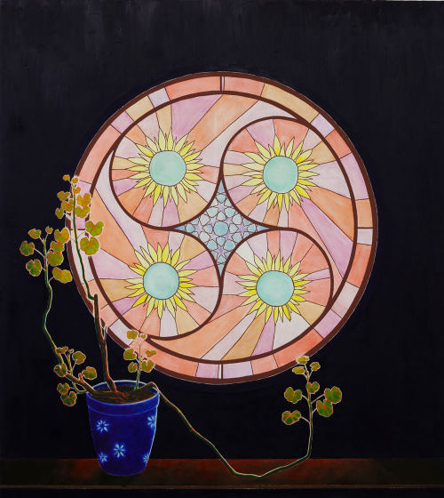 Tournesol   -   Jorn van Leeuwen, 2019.Dutch,b.1982-oil on canvas,  125 x 140 cm,