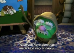 tonysopranobignaturals:mrspider-deactivated20221213:veggietales was nuts bc sometimes ill forget it was thinly vieled christianity lessons but then i see a clip thats like “and then the son of god was born” and im like the What Was What you fucking