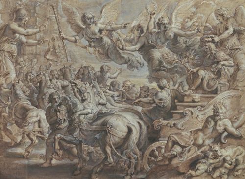 Scipio Welcomed Outside the Gates of Rome by Peter Paul Rubens, after a design by Giulio Romano for 