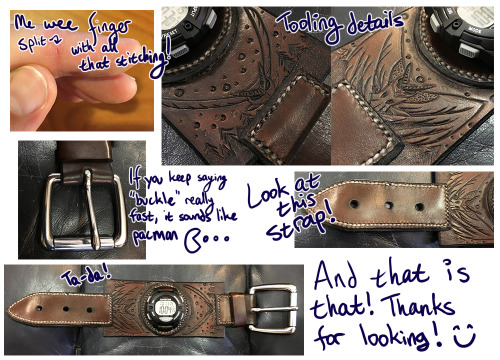 Woo I Finally Finished My First Official Leather Project!  I Apologize For The Hastily-thrown-together