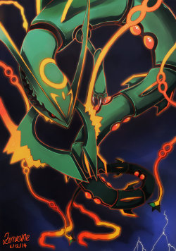 pokemonisgreaterthanlife:  Mega Rayquaza- Pokemon by Zerucune