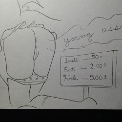 nudrawings:  Young ass #art #drawing #kinky