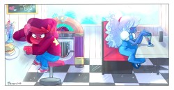 e-jheman:  Steven through window: just talk to heeer!!!   He’s mad cause ruby didn’t eveen touched her food. XD  When your adoptive son doesn’t let you be smooth. 