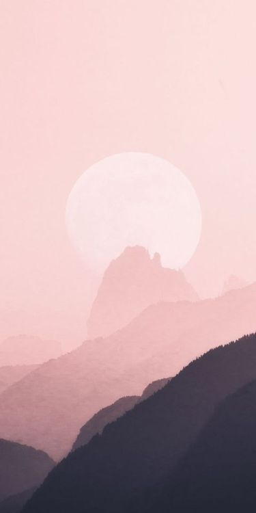 1080x2160 Minimal, horizon, nature, mountains, silhouette wallpaper @wallpapersmug : bit.ly/2