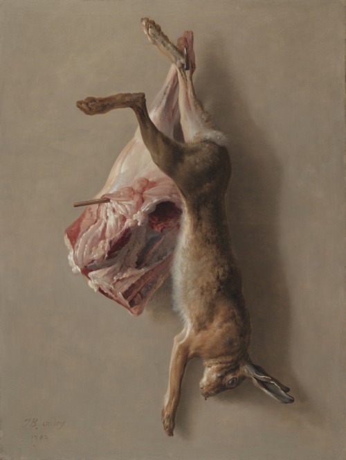 cma-european-art: A Hare and a Leg of Lamb, Jean-Baptiste Oudry , 1742, Cleveland Museum of Art: Eur