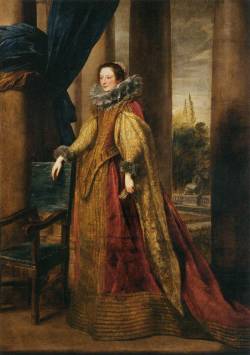 Antoon Van Dyck (Antwerp 1599 - London 1641); Portrait Of A Genoise Noblewoman, Between