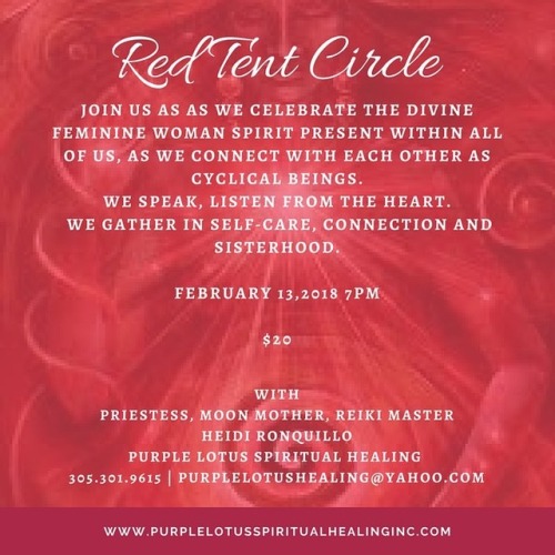 Join us February 13th as we connect to our sacred cycle, as we connect with the darkness, rebirth, and slowing down our menstrual cycle encourages us to experience. We will do meditation, rituals, breathing exercises and connecting as cyclical...