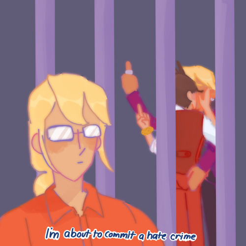 flamingowos:klapollo week day 7: catharsisnow: visiting ur brother in prison to make out with ur boy