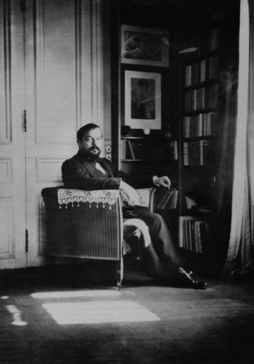 barcarole: Claude Debussy at home, photo by Igor Stravinsky, 1910.