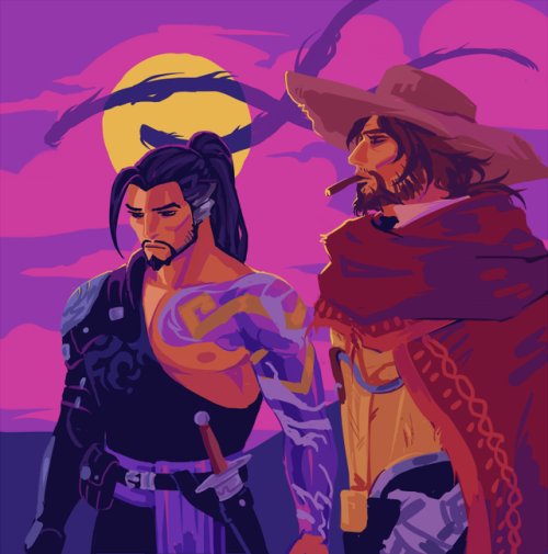 reppana:  Fantasy AU Hanzo Shimada has been hired to assassinate bounty hunter Jesse McCree. The job