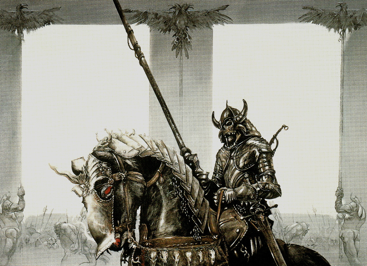 hyborianbabe:  The Lieutenant of the Black Tower  by John Howe, 1979 