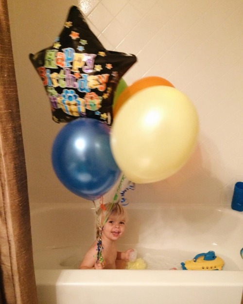 When you have so much fun at your uncle’s birthday, you steal the balloons and keep the party going.