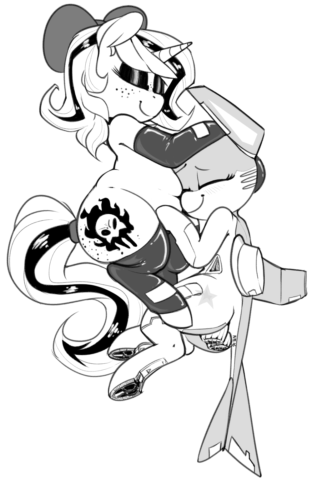 Commission of some pudgy pony love@zajice