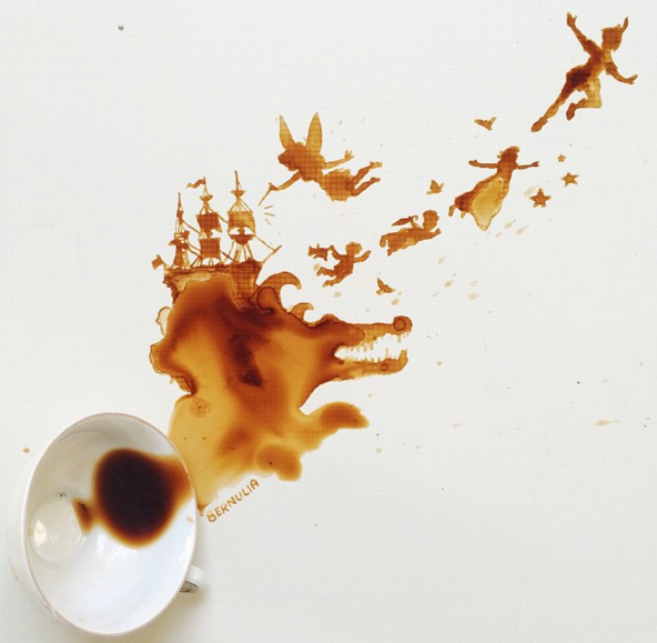 culturenlifestyle:Giulia Bernardelli Paints Intimate Moments of Life With Coffee