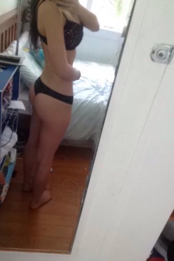 pretty-little-colours:  Sorry about the bad quality. But I really love my cute little booty in this g-string :3 xx