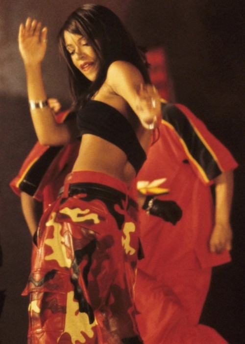 aaliyahsources: Aaliyah on the set of “Hot Like Fire” video shoot (1997)