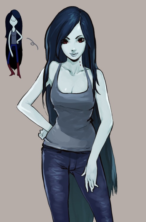por-la-cresta:  arkhane:  Marceline from Adventure Time.  Art by Jay27  she is so hot