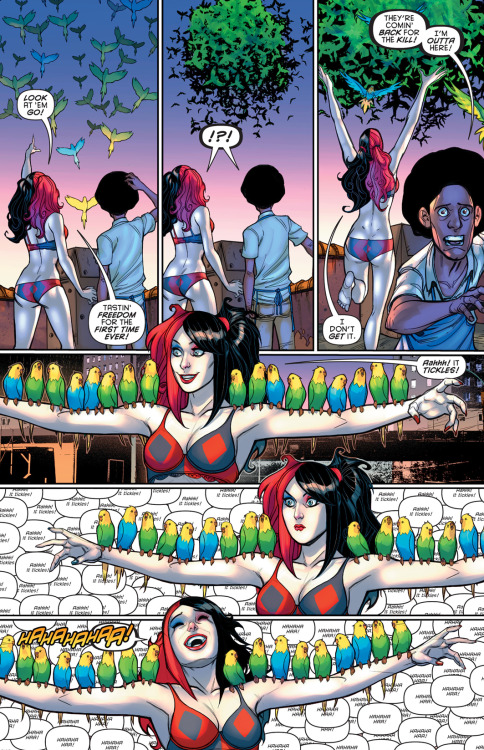 nudityandnerdery:seananmcguire:why-i-love-comics:Harley Quinn #17 - “The Gang of Harleys!” (2015)wri