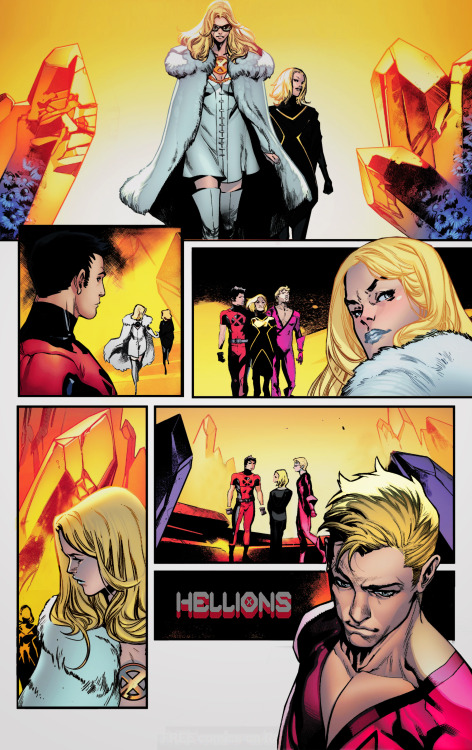 Hellions ( 3.0 ) featuring Emma Frost’s problematic faves: Esme Cuckoo, aka ⅕ of the Five-in-One. Ju