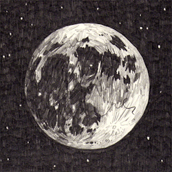 Red-Lipstick:  Jamie Mills (Cheltenham, Uk) Moon, 2014    Gif 