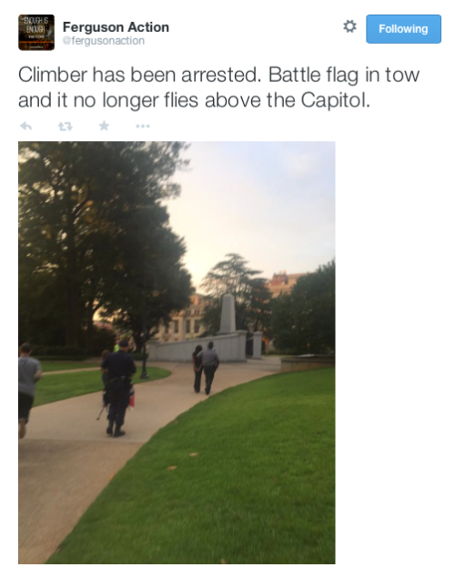 justice4mikebrown: On the early morning of June 27, activists in South Carolina gathered to take dow