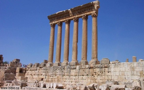 mostly-history: Temple of Jupiter (Baalbek). The Temple of Jupiter stands on a platform called the G