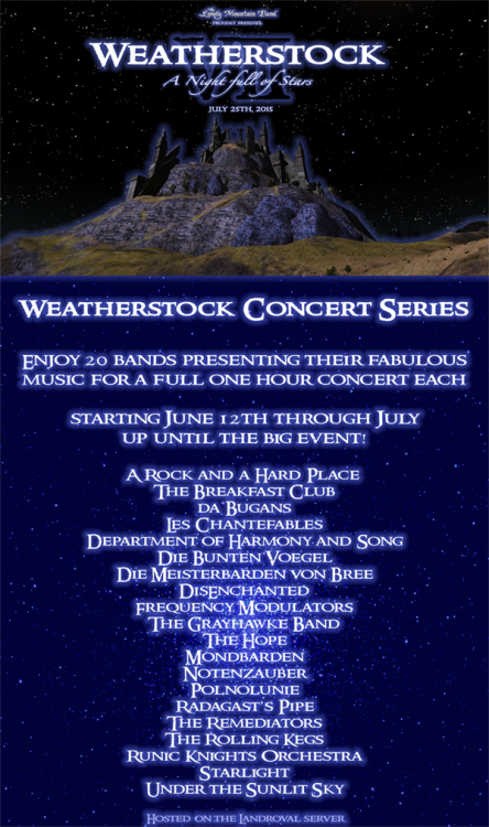 crazylotroadventures:THE DEPARTMENT OF HARMONY AND SONG IS PERFORMING ON WEATHERSTOCK!!!!! *hyped up