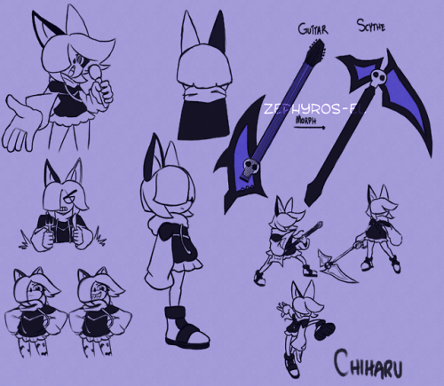 Here’s an old character that I finished revamping a few days ago, included some sketches as a bonus/