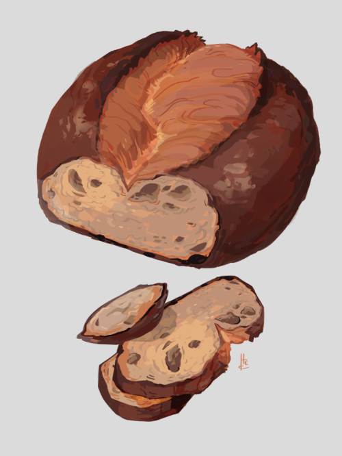 hannahchristenson:Warm up illo!  Bread! My time here in China, in an area where ovens are rare and I