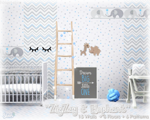 TS3 Walls + Floors + Patterns &ldquo;ZigZag &amp; Elephant&rdquo; http://helen-sims.blogspot.ru/2017