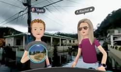 m4d-minute:  arbetarmakt: new-aesthetic:   Mark Zuckerberg ‘tours’ flooded Puerto Rico in bizarre virtual reality promo | Guardian  A cartoon version of Facebook’s CEO, Mark Zuckerberg, visited hurricane-damaged Puerto Rico on Monday, in a tone-deaf