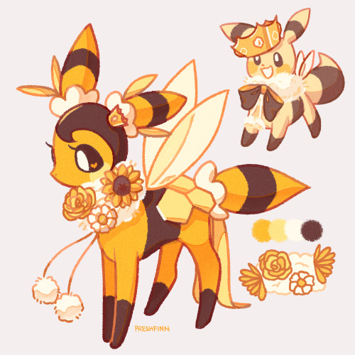 nico-koro:preshfinn:eevee but bug type? B…. beevee