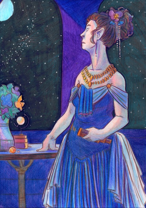 the-nothing-maker: A drawing for my mom’s birthday ! I tried to draw a type of “old time