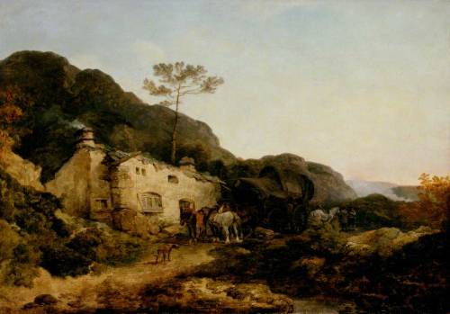 arcadiainteriorana:  A Cottage in Patterdale, WestmorelandPhilip James de Loutherbourg (1740–1812) Oil on canvas, 39.5 x 57.5 cm, 1783. 