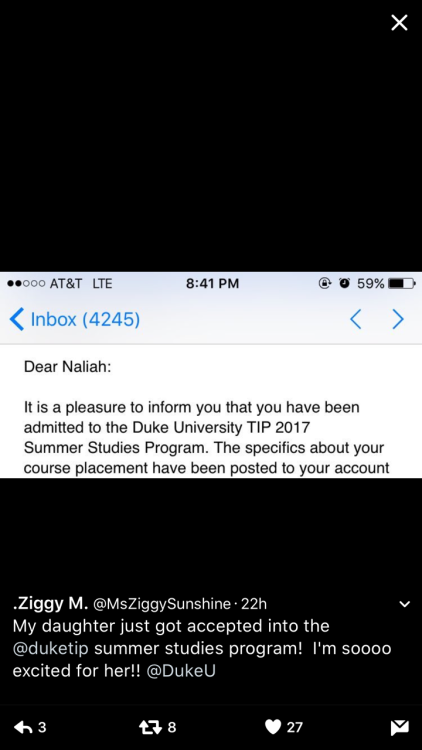 flip–fone:from the mother:“Hey Everyone! My 13 yr old Naliah was just accepted into the Duke Univers