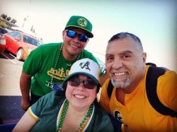 Thank you @rob.mullins @adeleweathersmullins for tracking me down, finding me and orienting me towards my cousin @frame_16 !!! 💚⚾️💛😎🍾🎉😘. Go A’s!  (at Oakland–Alameda County Coliseum) https://www.instagram.com/p/B0fEwRSglWY/?igshid=61aiqu6lrhme