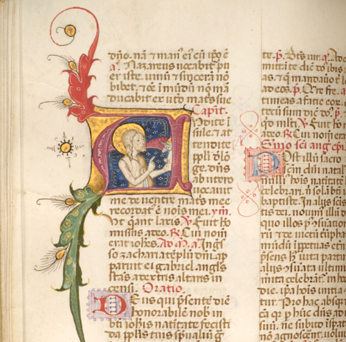 openmarginalis: Detail of Leaf from Breviary by Master of the Vitae Imperatorum, Lombardy, Italy ca.