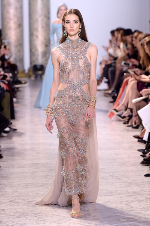 CAMILLE HUREL wearing ELIE SAAB SPRING 2017 COUTURE