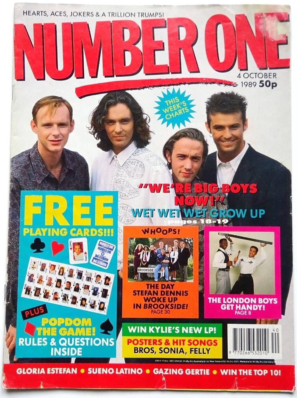 <p>Number One magazine front cover from Oct 4 1989, featuring Wet Wet Wet.</p>