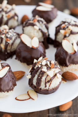 fullcravings:Chocolate Coconut Almond Macaroonsomg yes