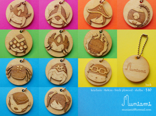 Lasercut League of Legends keychains by Muniami by natalianinomiya