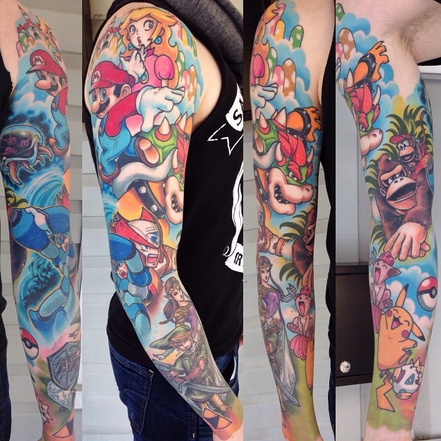 Nintendo sleeve by David Bruehl I almost got this guy to Tattoo me til he moved to